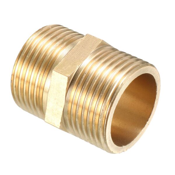 3/4" Hex Nipple- Brass Double Male Nipple 3/4'' - Image 2