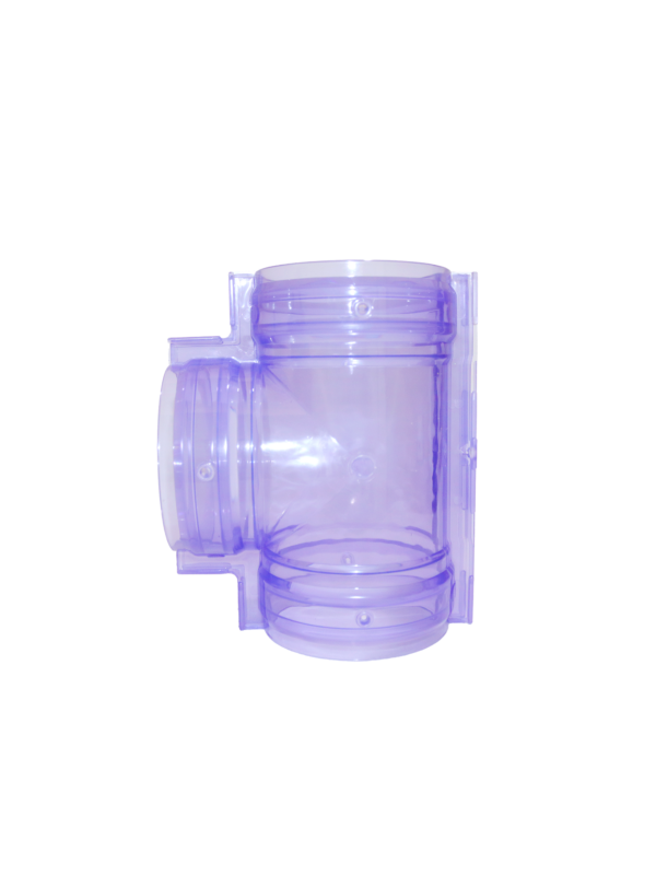 Clear Split PVC Tee 4"