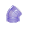 Clear Split PVC Elbow 45 ° 6"